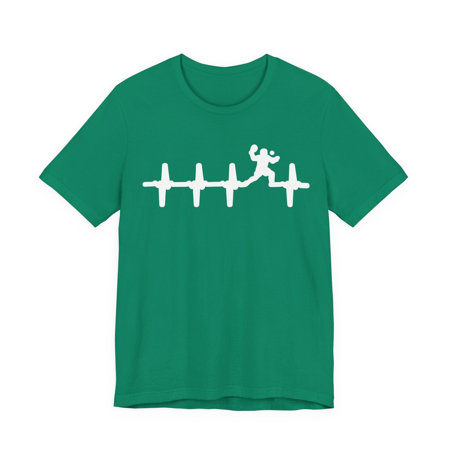 Runner Heartbeat T‑Shirt — Heartbeat EKG with Tennis Runner Graphic Tee