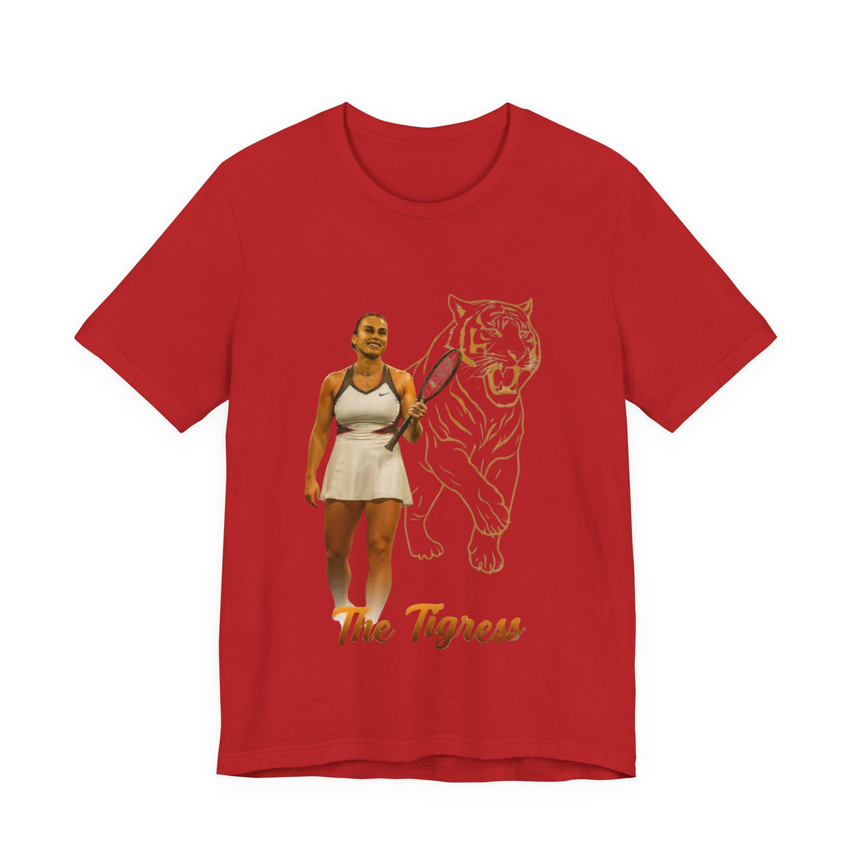 Sabalenka The Tigress Graphic Tee — Empowered Woman & Tiger Illustration