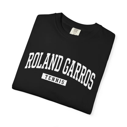 Roland Garros Retro Tennis Tee — Paris 2026 Garment-Dyed Court Shirt