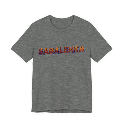Sabalenka Tennis T‑Shirt — Bold Text Fan Tee