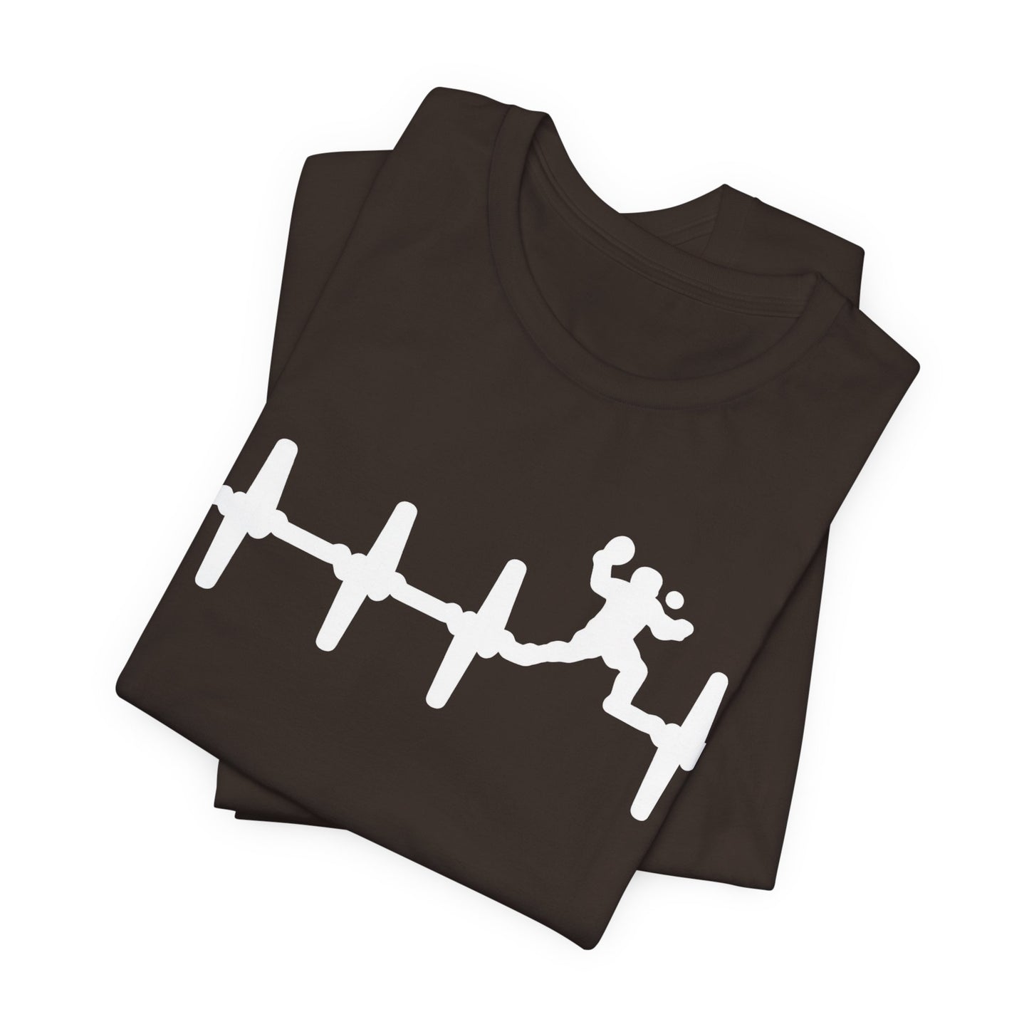Runner Heartbeat T‑Shirt — Heartbeat EKG with Tennis Runner Graphic Tee