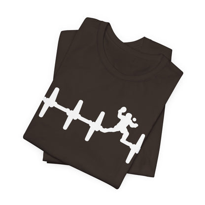 Runner Heartbeat T‑Shirt — Heartbeat EKG with Tennis Runner Graphic Tee