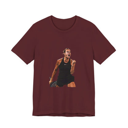 Tennis Player Aryna Sabalenka Victory Graphic Tee