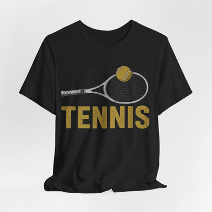 Tennis Racket & Ball Tee — Retro Athletic Tennis T‑Shirt