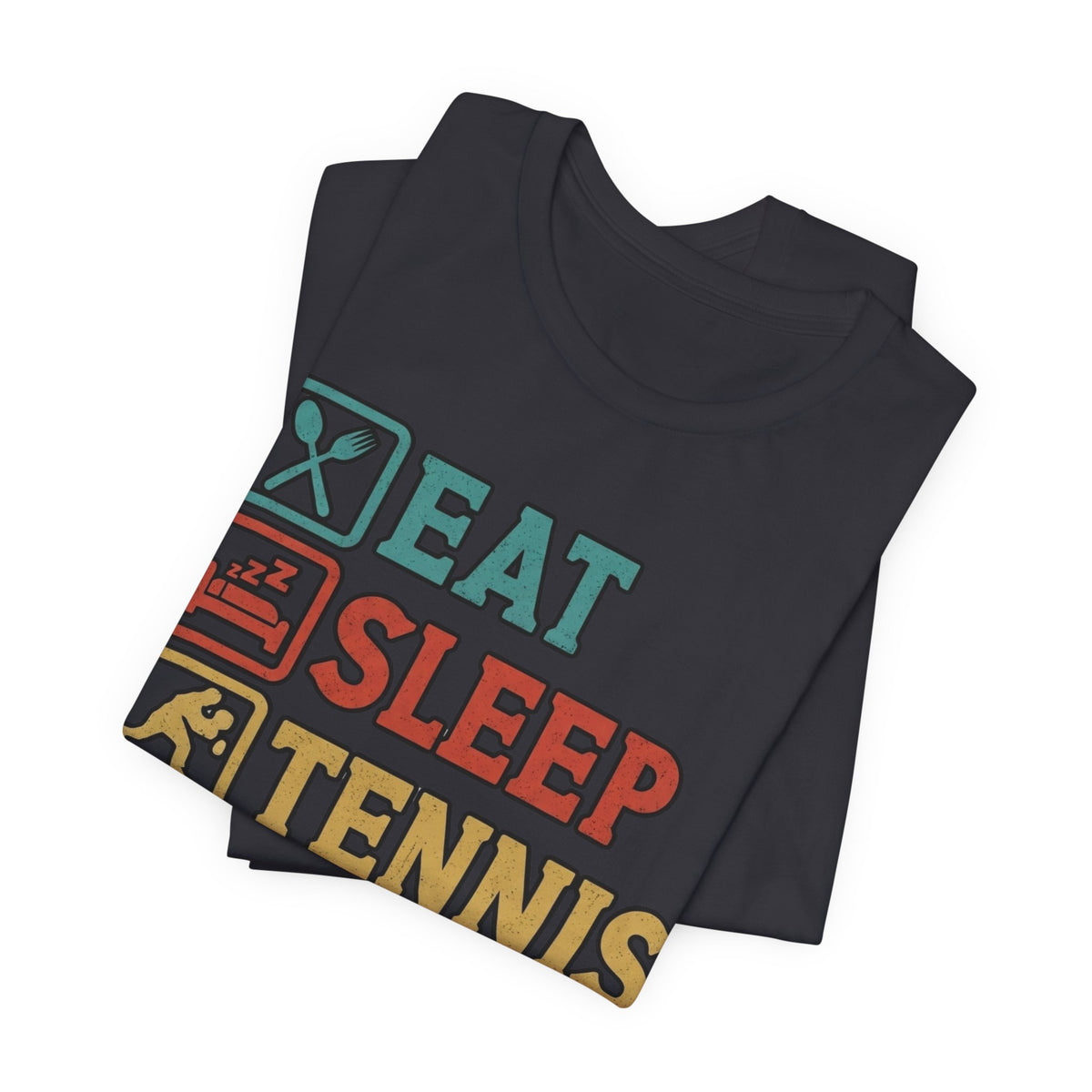 Tennis Tee — "Eat Sleep Tennis Repeat" Vintage Graphic Shirt
