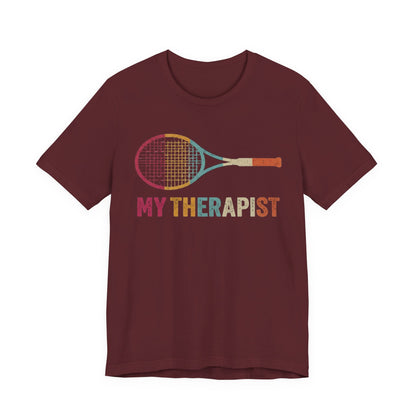 Tennis 'My Therapist' Graphic Tee — Funny Tennis Player Gift