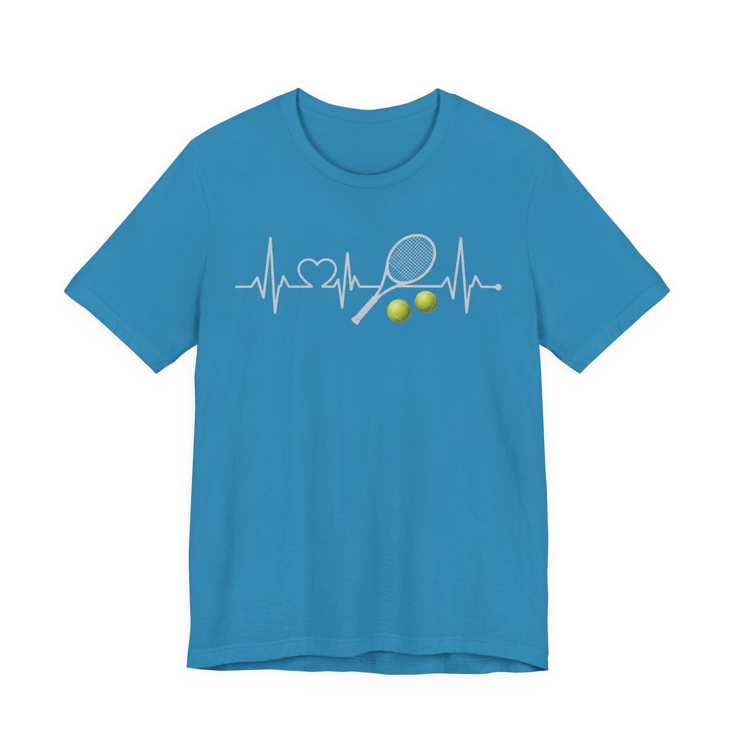 Tennis Heartbeat Tee – Racket & Tennis Ball Graphic Shirt