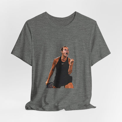 Tennis Player Aryna Sabalenka Victory Graphic Tee
