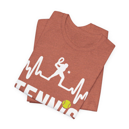 Tennis Pulse Tee — Heartbeat Tennis Player Graphic Shirt