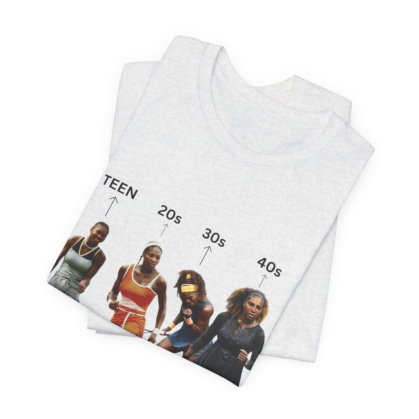 T-Shirt — Serena Williams Life Stages Graphic Tee (Teen · 20s · 30s · 40s)