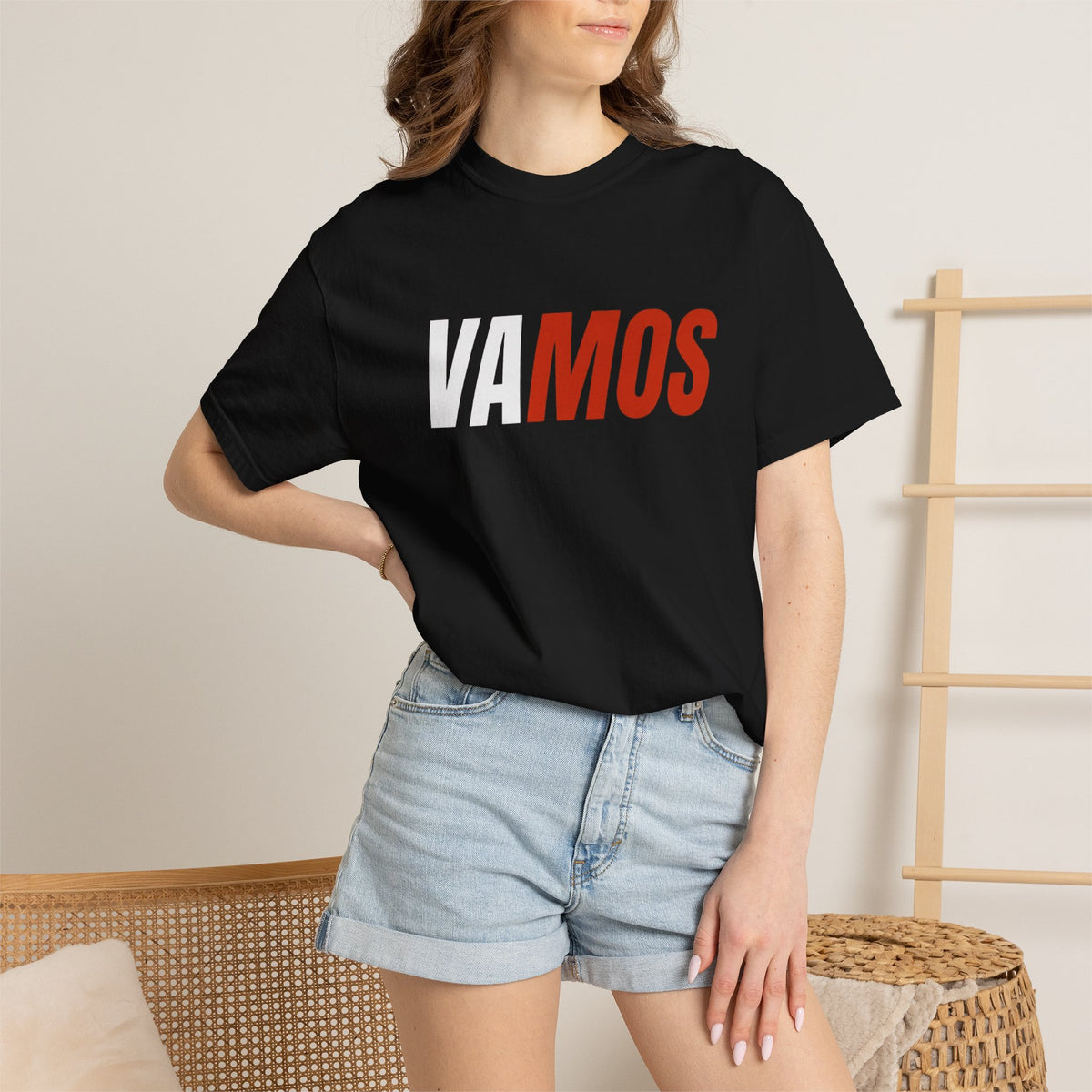 VAMOS Graphic T-Shirt — Bold Two-Tone Sports Fan Tee