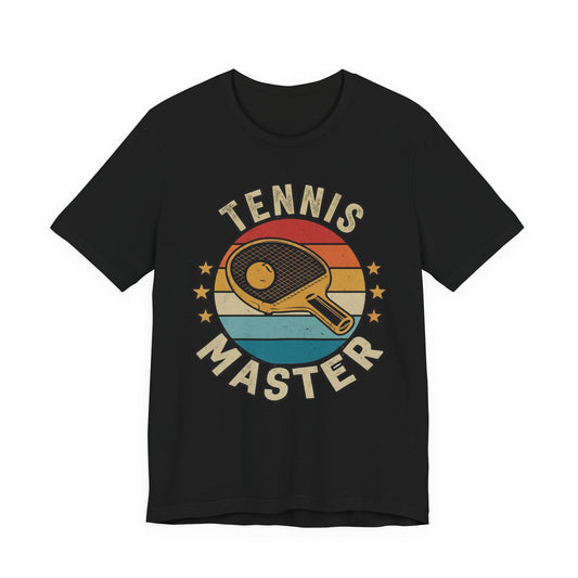 Tennis Master Tee — Retro Paddle & Ball Vintage-Style Tennis Shirt