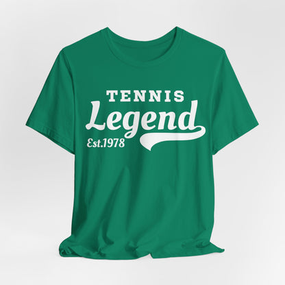 Tennis Legend Tee – Retro "Tennis Legend Est. 1978" Graphic Shirt