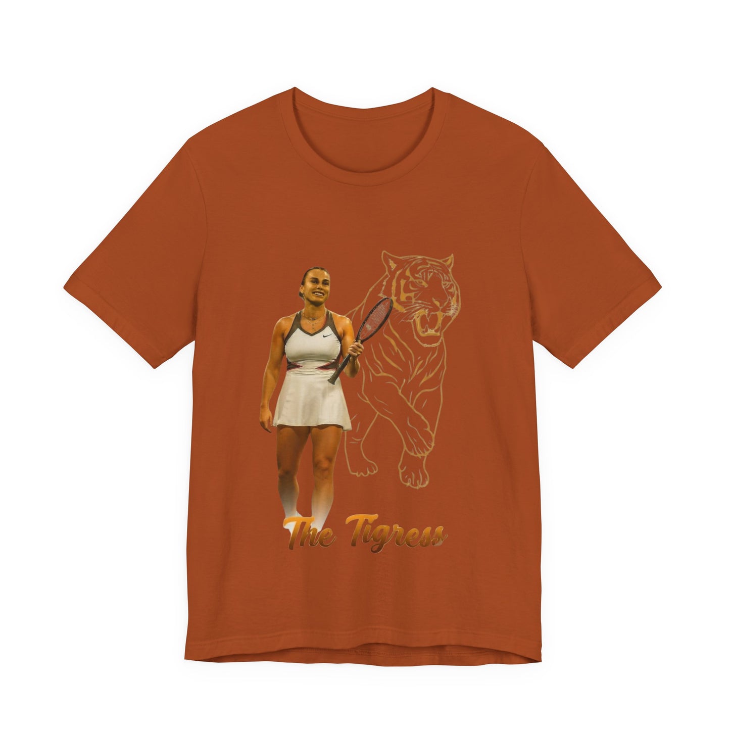 Sabalenka The Tigress Graphic Tee — Empowered Woman & Tiger Illustration