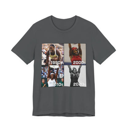 Decades of Champions Serena William’s 1990s–2020s Collage T-shirt