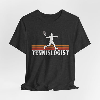 Tennislogist T‑Shirt – Retro Tennis Player Graphic Tee for Coaches & Fans