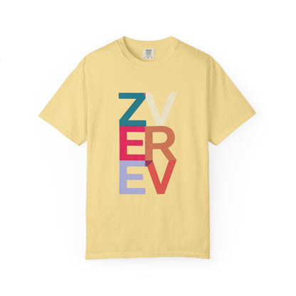 ALEXANDER ZVEREV Colorblock Vertical Logo T‑Shirt