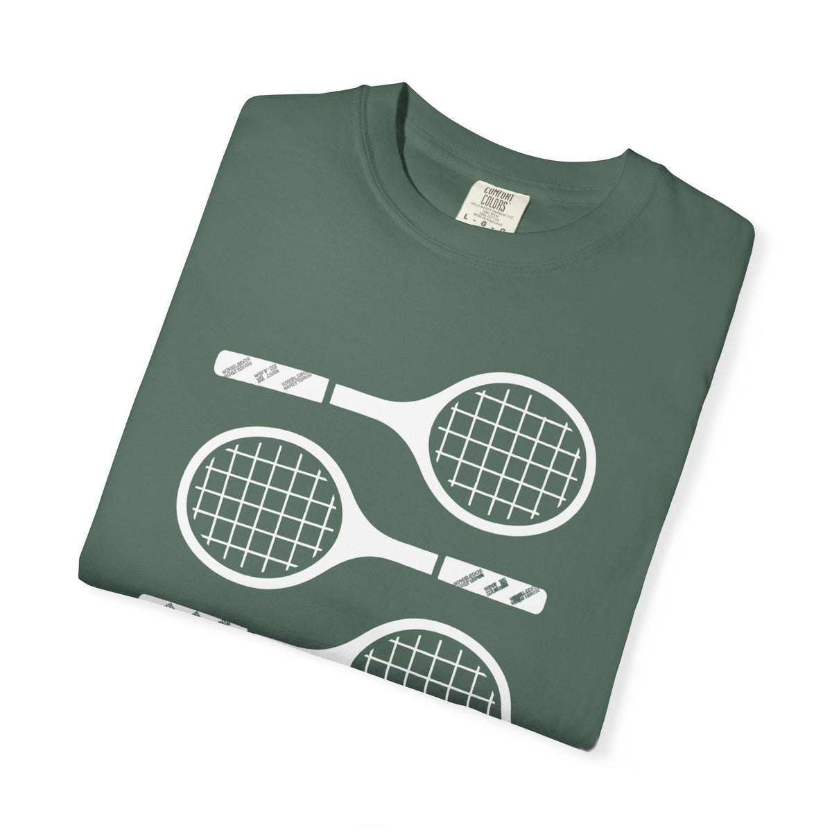 Tennis Rackets Graphic T-Shirt — Vintage-Inspired Garment-Dyed Tee