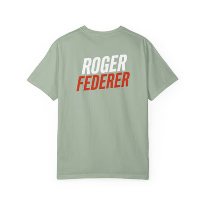 Federer Cartoon Tennis T-Shirt — Retro Athlete Graphic Tee