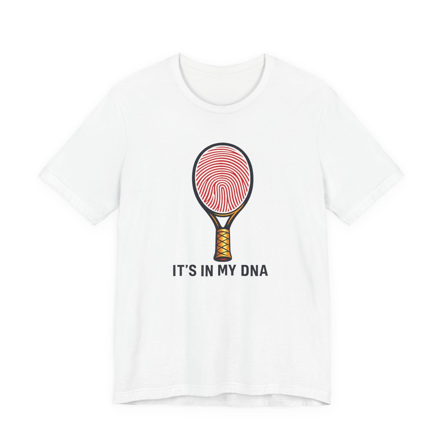 Tennis DNA T‑Shirt — "It's In My DNA" Racket Fingerprint Tee
