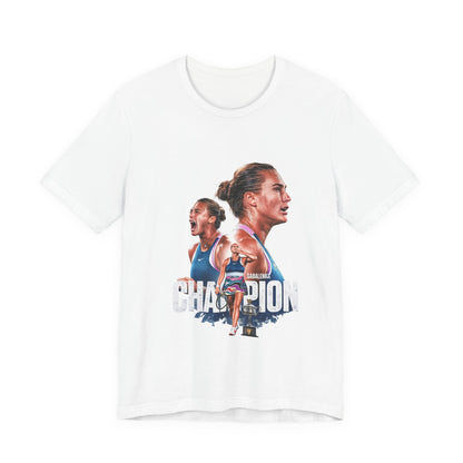 Champion Athlete Sabalenka Graphic Tee — "CHAMPION" Player Portrait T-Shirt