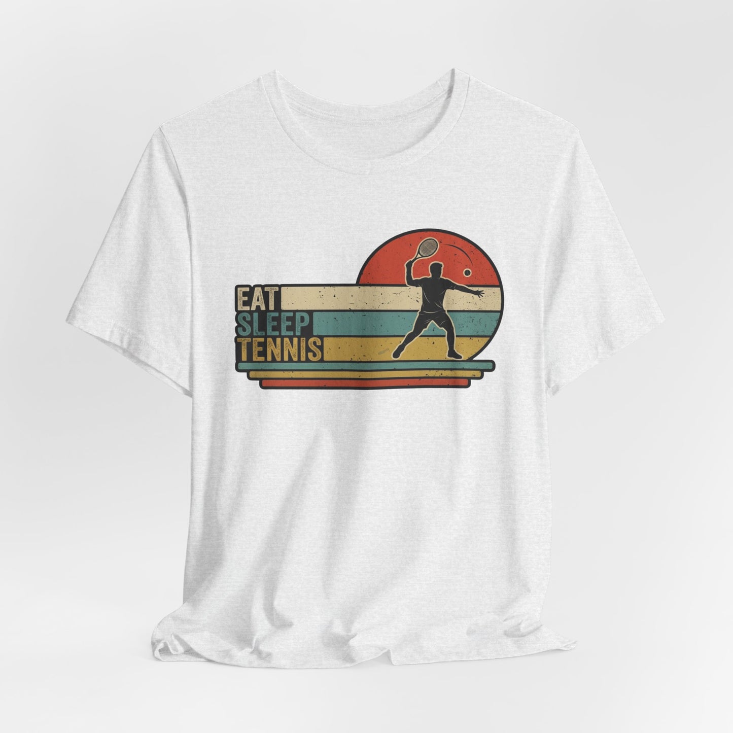 Eat Sleep Tennis Retro Graphic Tee — Vintage Tennis Player T‑Shirt