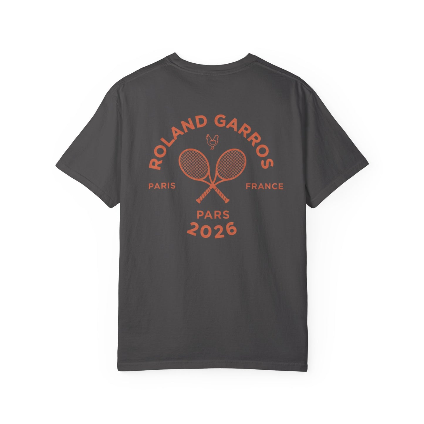 Roland Garros Retro Tennis Tee — Paris 2026 Garment-Dyed Court Shirt