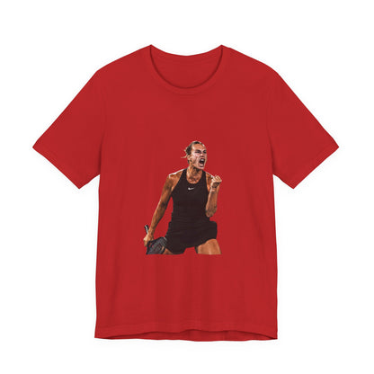 Tennis Player Aryna Sabalenka Victory Graphic Tee