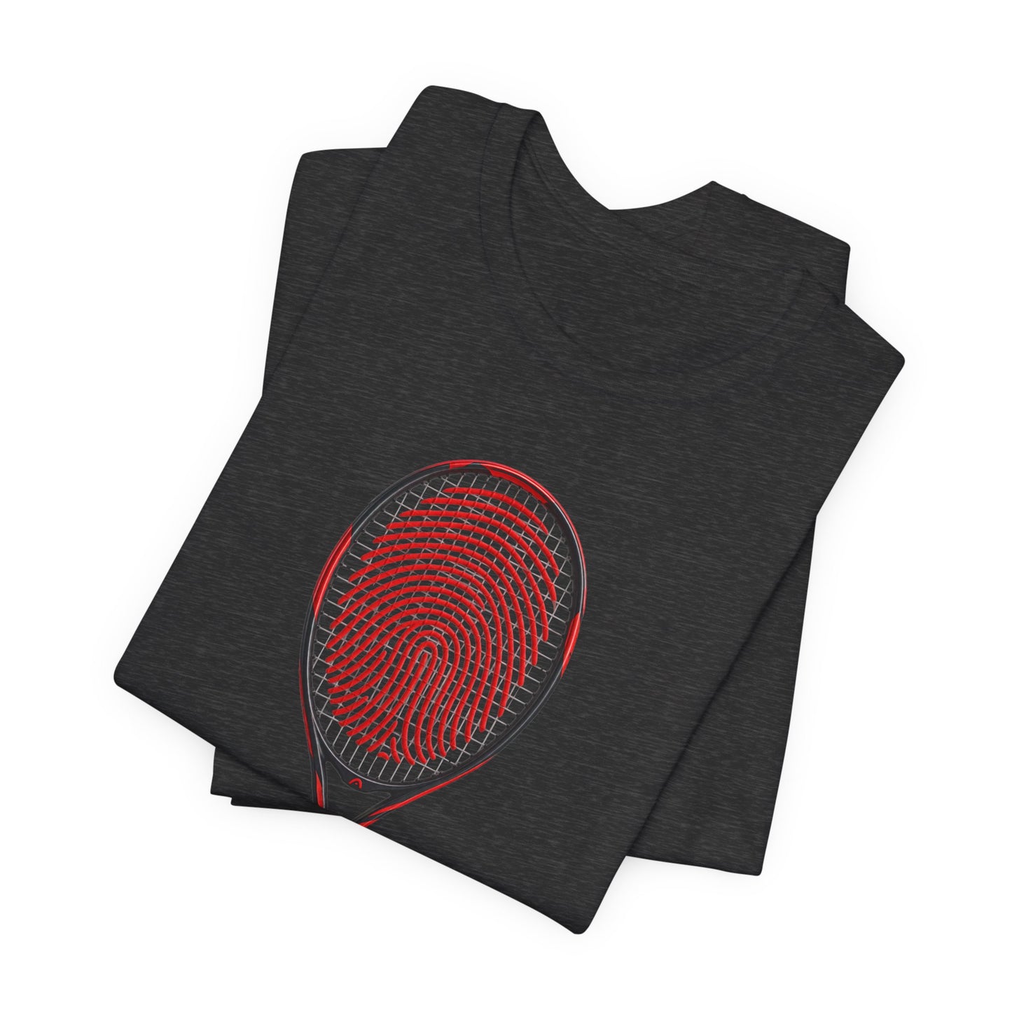 Tennis T‑Shirt — "It's In My DNA" Racket Fingerprint Tee