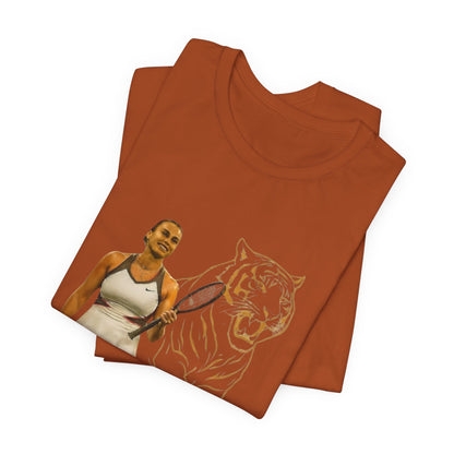 Sabalenka The Tigress Graphic Tee — Empowered Woman & Tiger Illustration