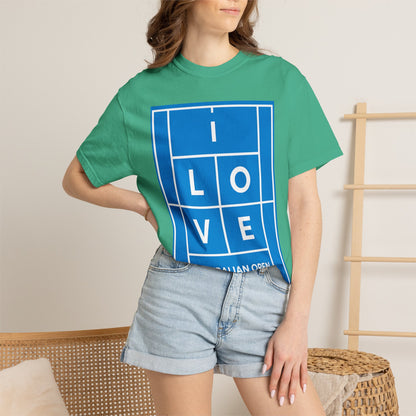 "I LOVE" Australian Open Tennis Court Graphic