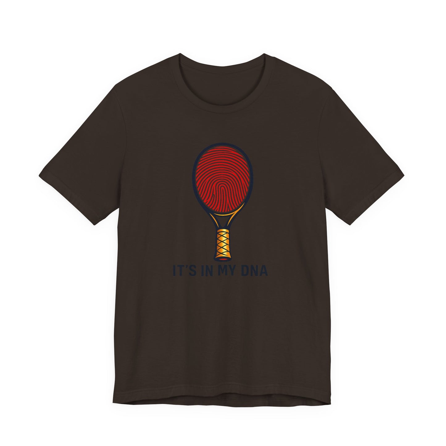 Tennis DNA T‑Shirt — "It's In My DNA" Racket Fingerprint Tee