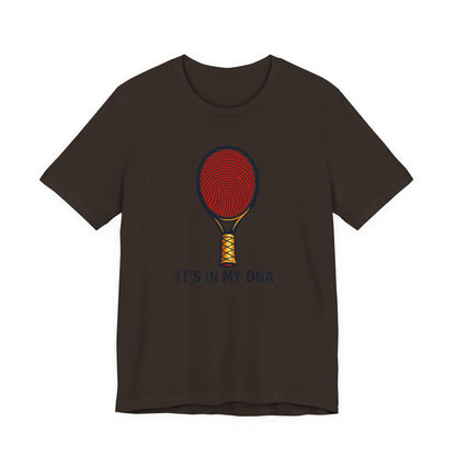 Tennis DNA T‑Shirt — "It's In My DNA" Racket Fingerprint Tee