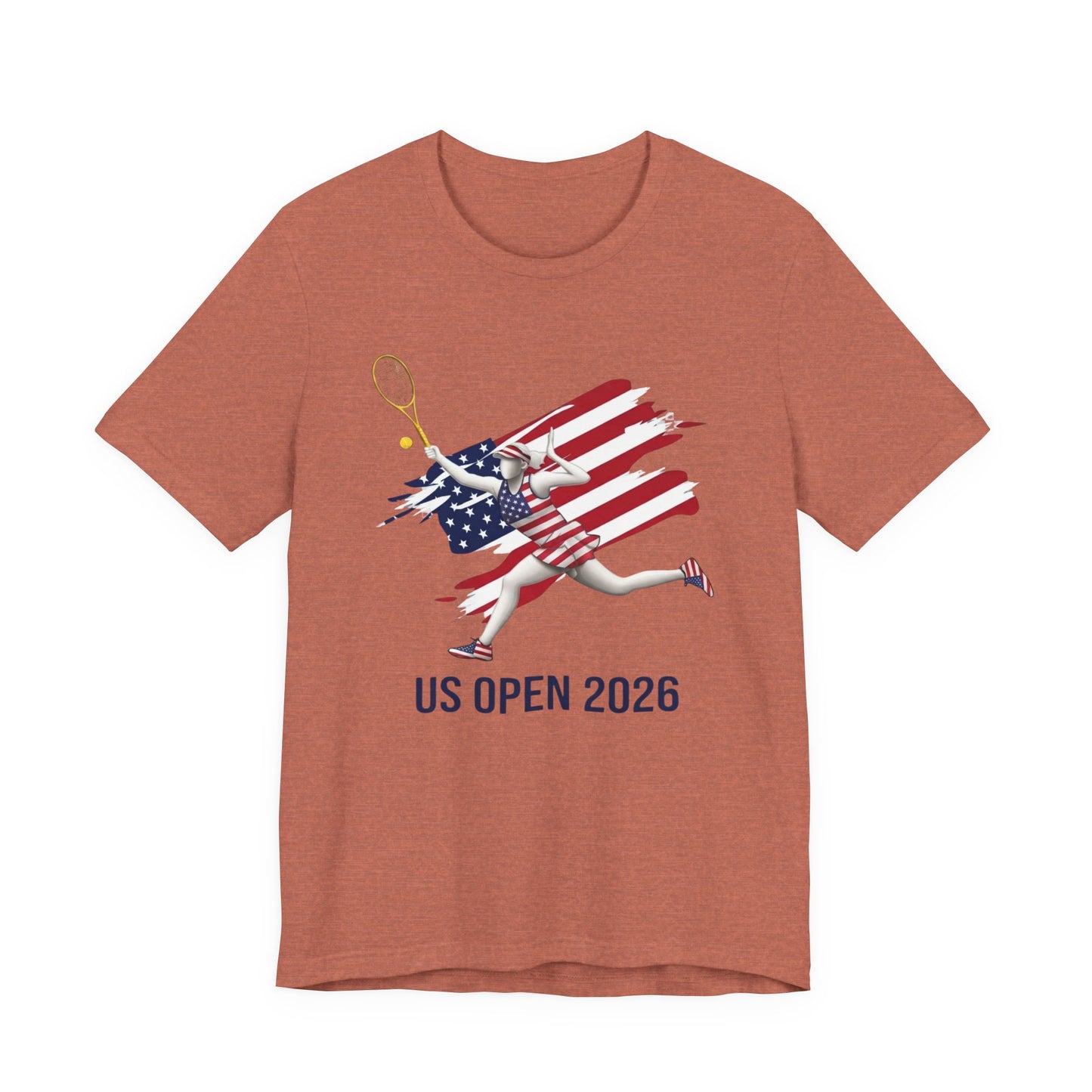 US Open 2026 Tennis Tee — American Flag Tennis Player Graphic T-Shirt