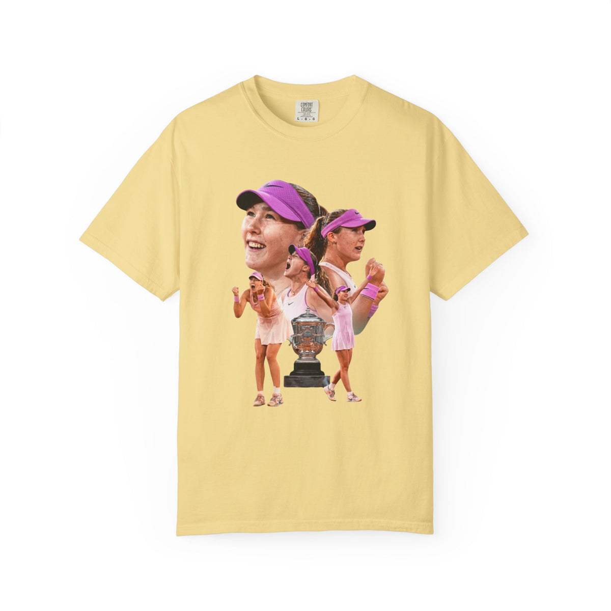 Tennis Graphic T-Shirt — 'Tennis: An Essential Element' Vintage Player Collage