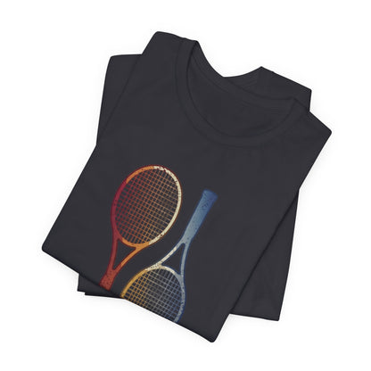 Tennis Rackets Tee — Vintage Wooden Racquets Graphic Shirt