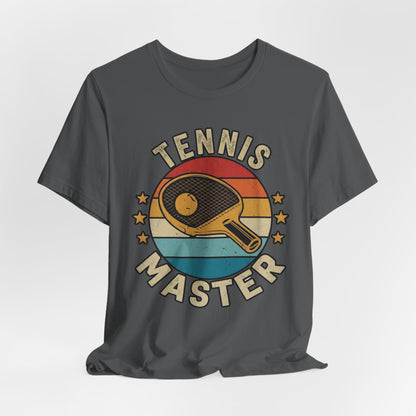 Tennis Master Tee — Retro Paddle & Ball Vintage-Style Tennis Shirt