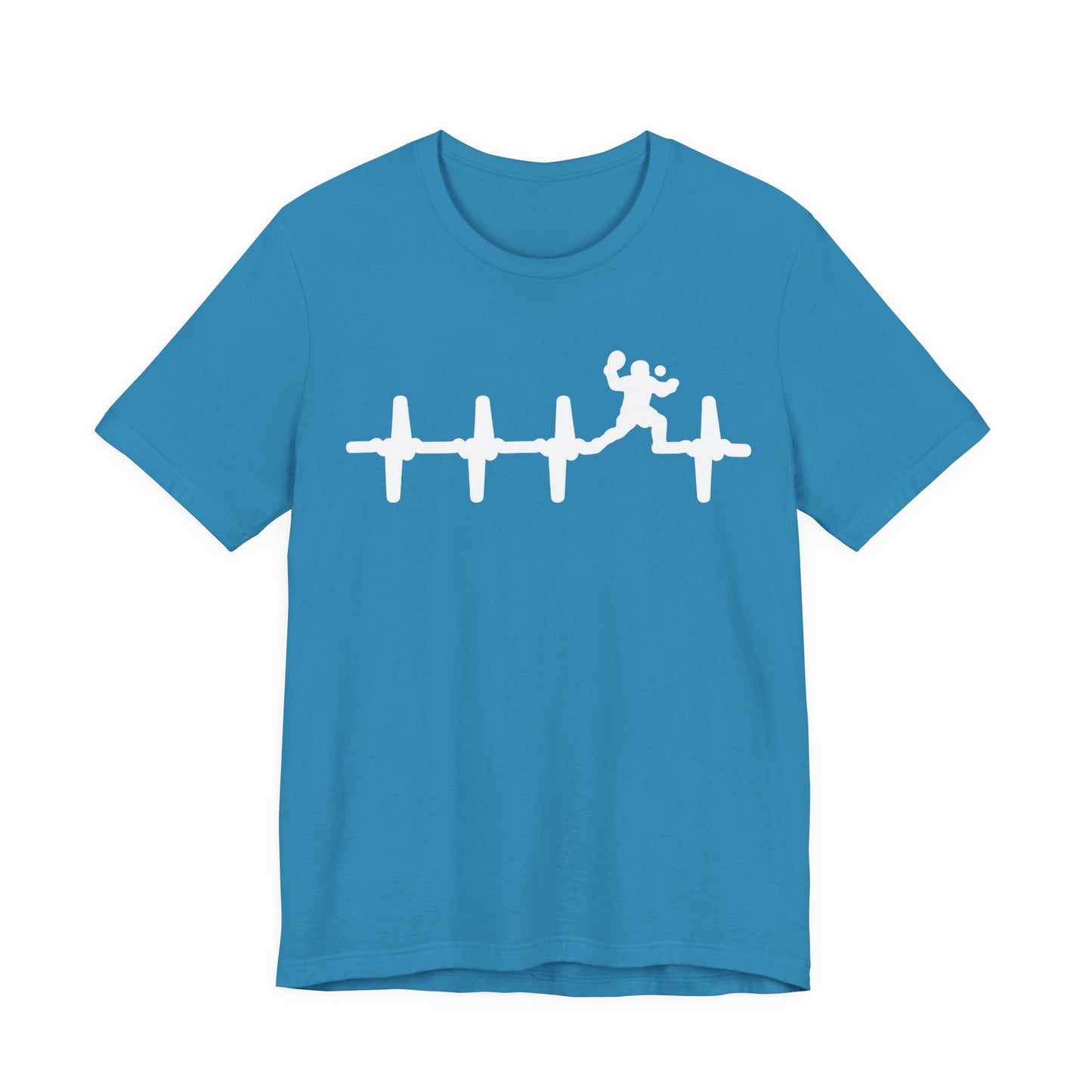Runner Heartbeat T‑Shirt — Heartbeat EKG with Tennis Runner Graphic Tee
