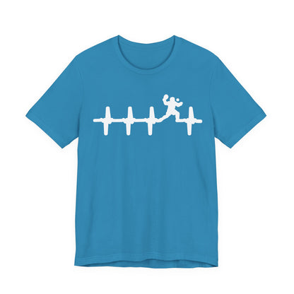 Runner Heartbeat T‑Shirt — Heartbeat EKG with Tennis Runner Graphic Tee
