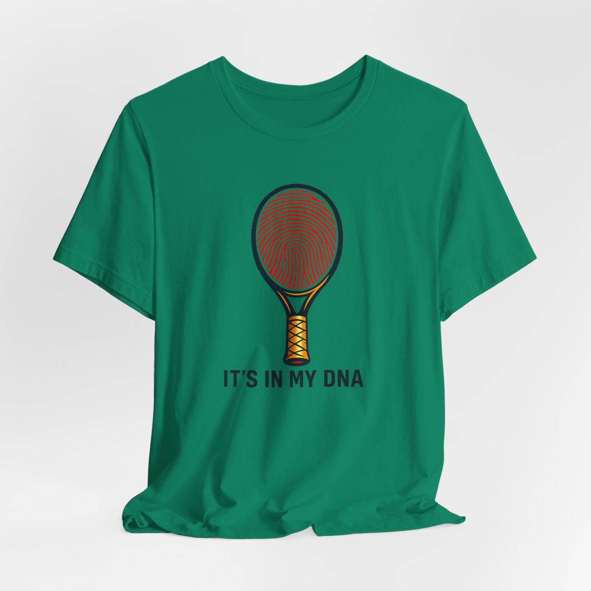 Tennis DNA T‑Shirt — "It's In My DNA" Racket Fingerprint Tee