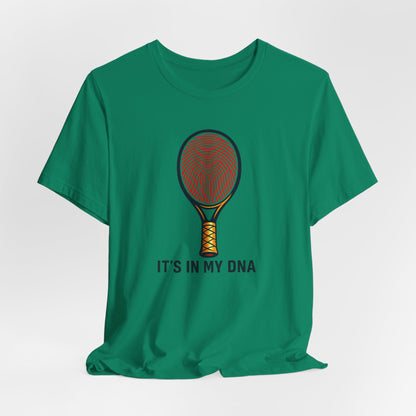 Tennis DNA T‑Shirt — "It's In My DNA" Racket Fingerprint Tee