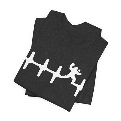 Runner Heartbeat T‑Shirt — Heartbeat EKG with Tennis Runner Graphic Tee