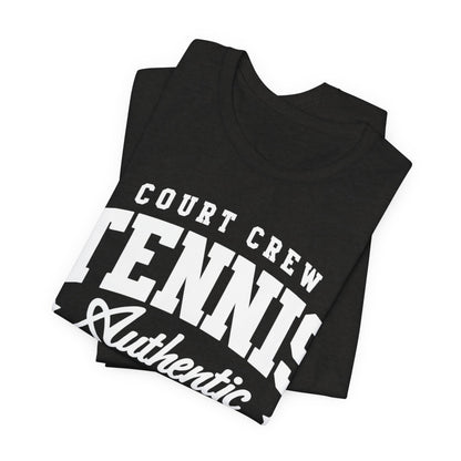 Tennis Court Crew Tee — "Tennis Authentic: Tennis. Beer. Repeat." Graphic Shirt