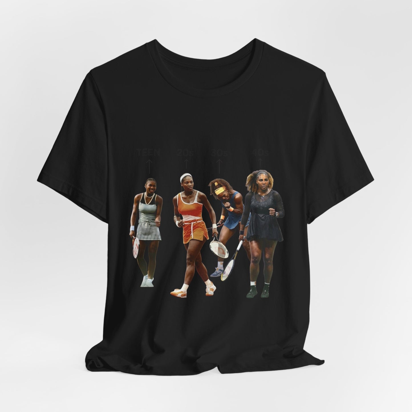 T-Shirt — Serena Williams Life Stages Graphic Tee (Teen · 20s · 30s · 40s)