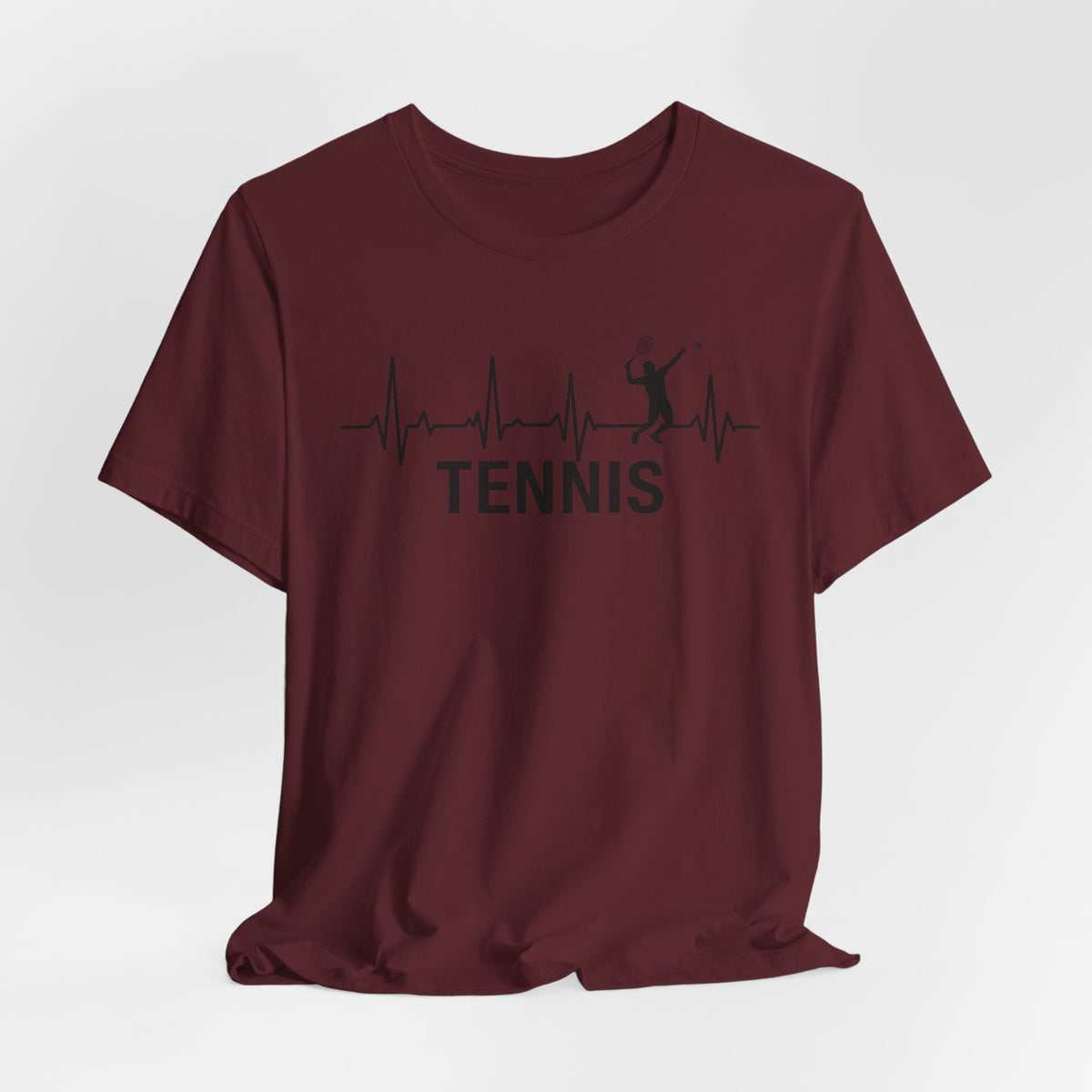 Tennis Heartbeat T‑Shirt — Tennis Player ECG Graphic Tee