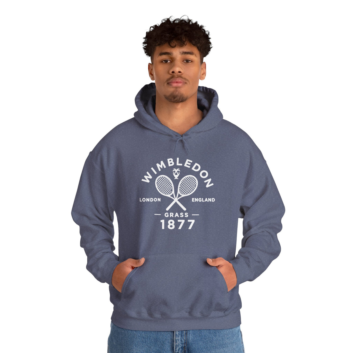 Wimbledon 1877 Tennis Hoodie — Classic Racquets Logo Pullover