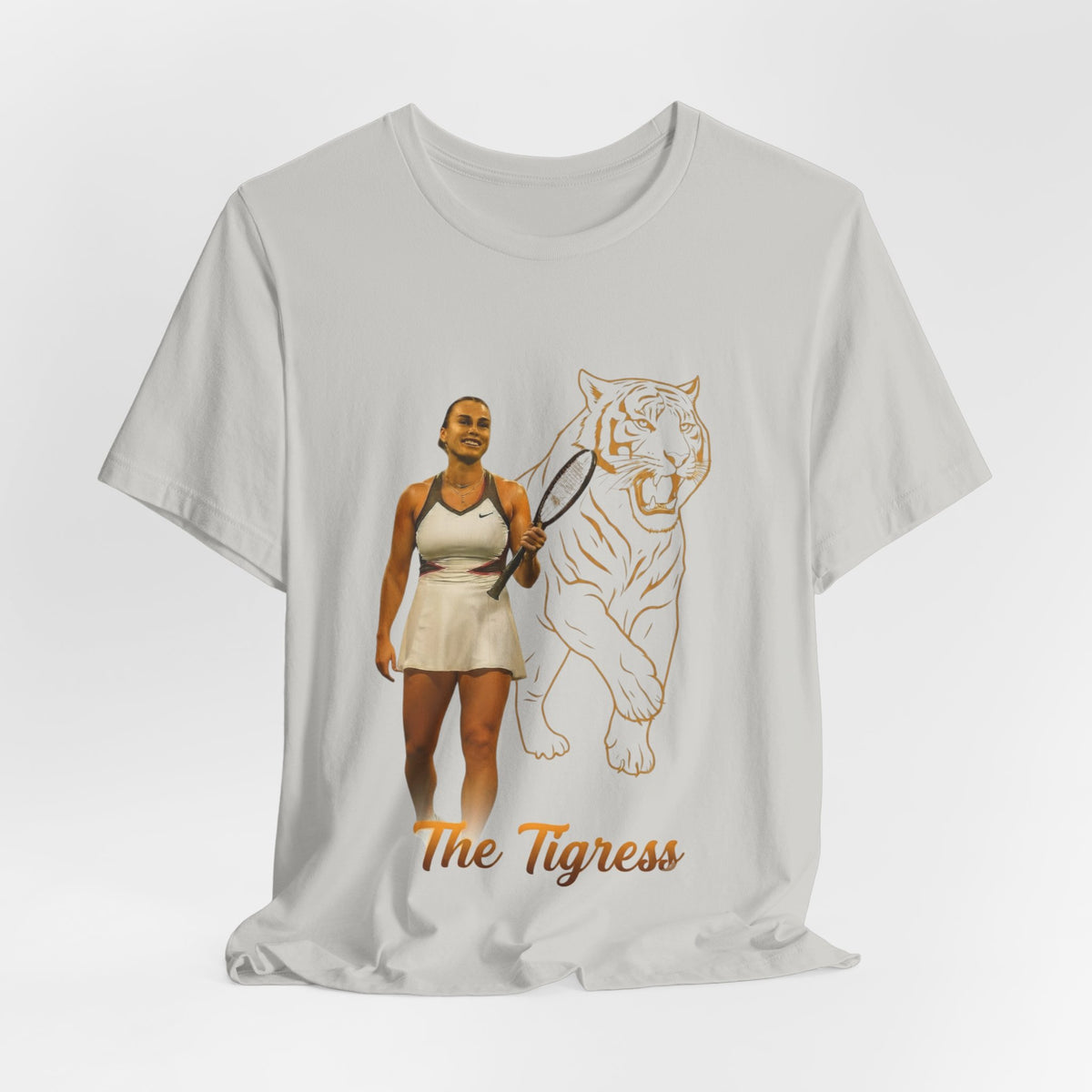 Sabalenka The Tigress Graphic Tee — Empowered Woman & Tiger Illustration