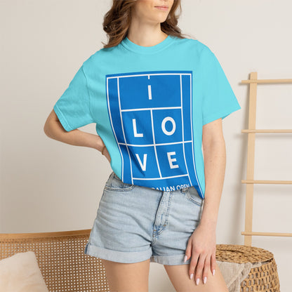 "I LOVE" Australian Open Tennis Court Graphic