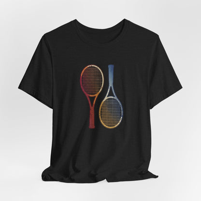 Tennis Rackets Tee — Vintage Wooden Racquets Graphic Shirt