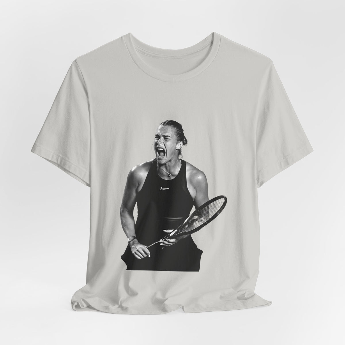 Tennis Player Sabalenka Graphic Tee — Energetic Champion Tennis T‑Shirt